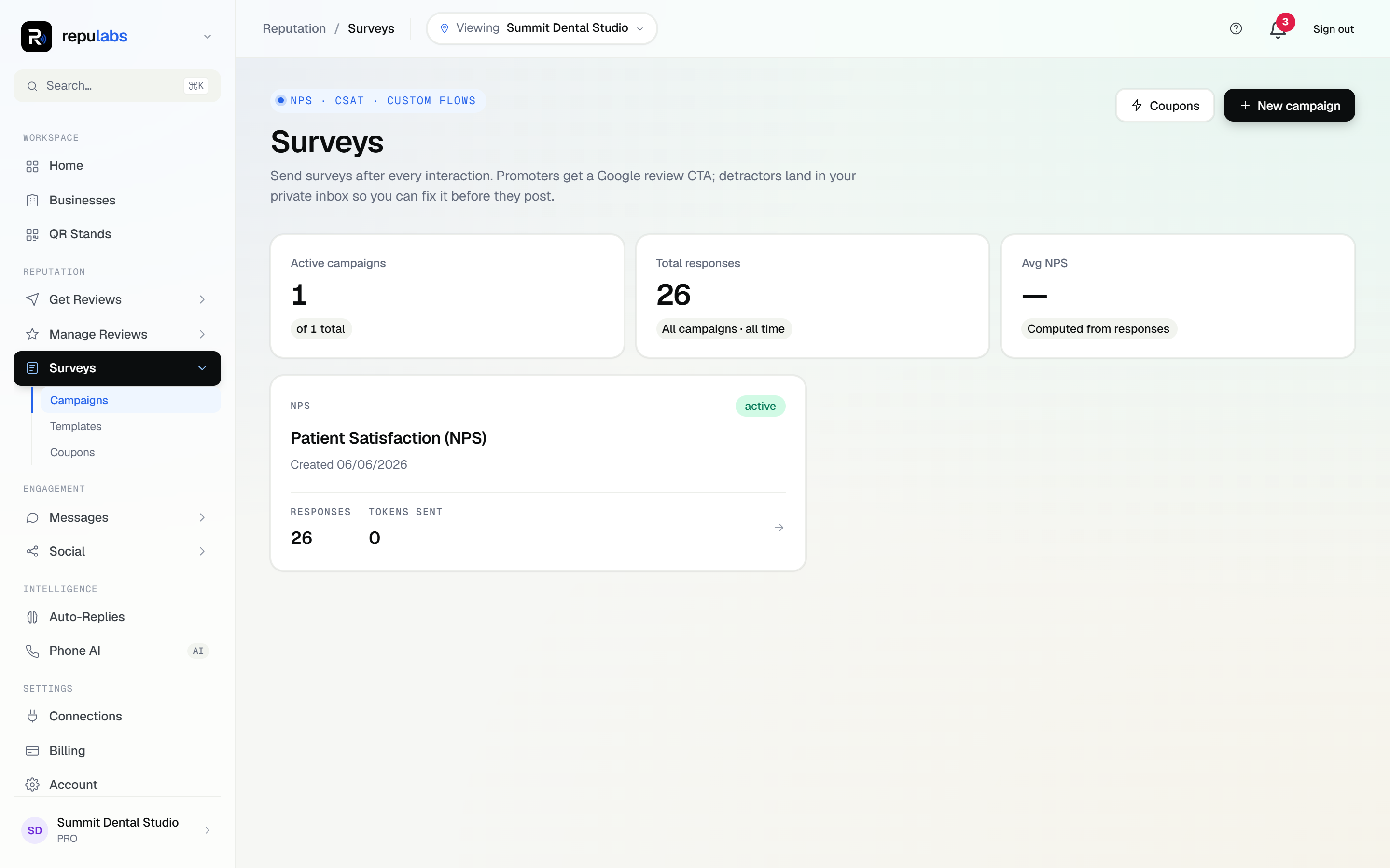 repulabs — Surveys & NPS